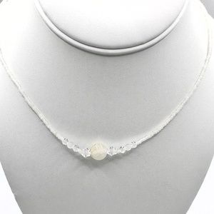 Frosted White Necklace